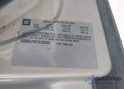 2007 Cadillac Sts V8 from USA, damaged, VIN 1G6DC67AX70120802